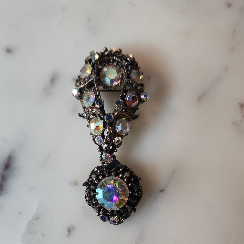 ABS Crystal Brooch | Vintage